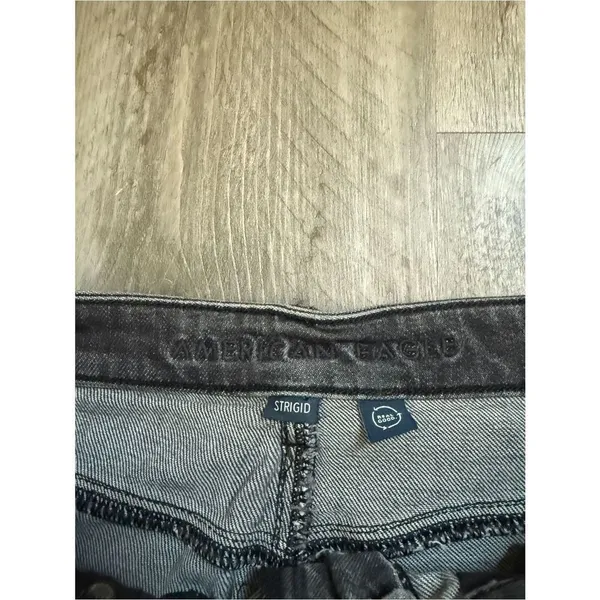 American Eagle Mom Jean Black 4 Short Stretchy Streetwear - Image 2