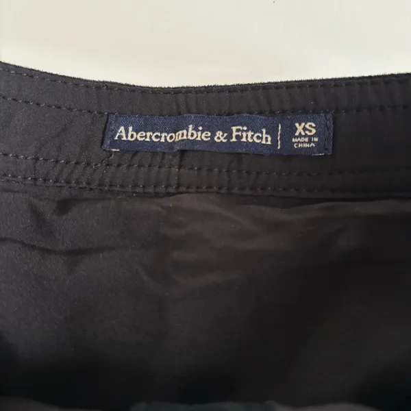 Abercrombie & Fitch Black Faux Suede Button Up A-Line Mini Skirt Women’s XS - Image 2