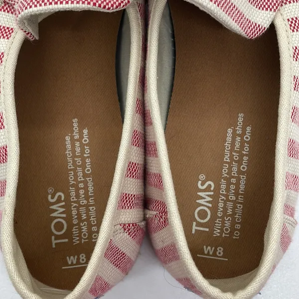 Toms Red Stripe Espadrilles 8 Coastal - Image 4