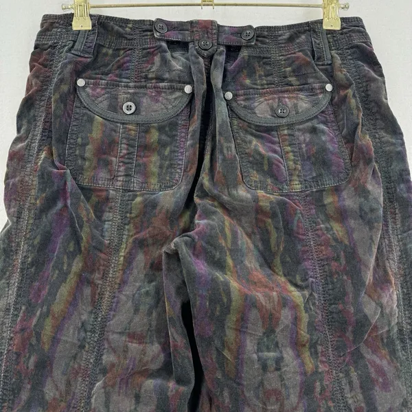 Marrakech Women 29 Printed Corduroy Cargo Pants Multicolor Y2K Boho Utility Art - Image 6