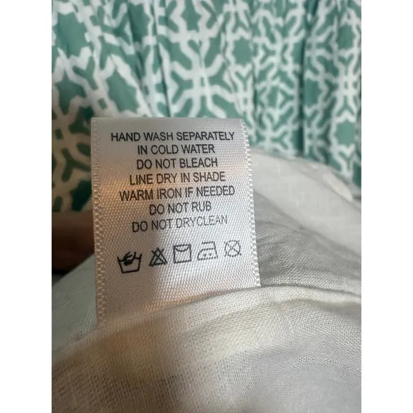 Tuckernuck Ro’s Garden Elizabeth Green & White Floral Dress Cotton Mini Sz S - Image 6