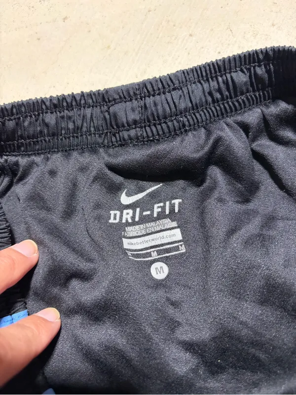 Nike women’s Black Running Shorts with Blue Trim medium - Image 3
