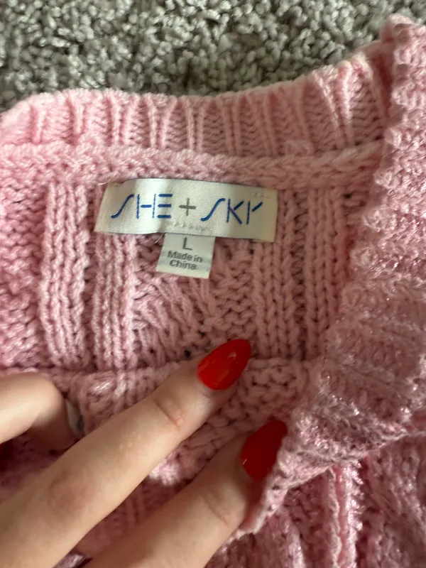 Pink sweater Size L - Image 2
