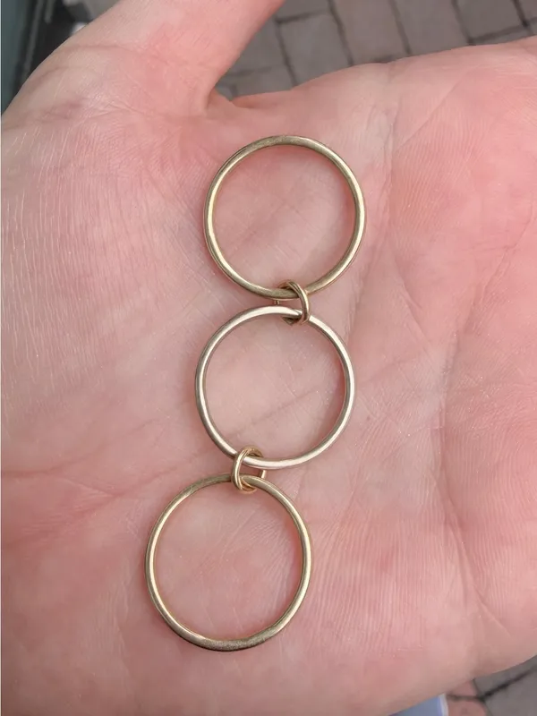 Elegant Gold Triple-Band Knot Ring - Gold - Image 3