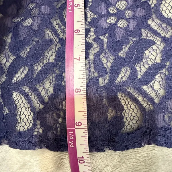 LuLaRoe Womens Size Large Blue Floral Lace Long Duster Vest Sleeveless Open - Image 12
