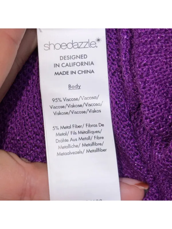 Shoedazzle Purple Metallic Maxi Skirt M NWT - Image 8