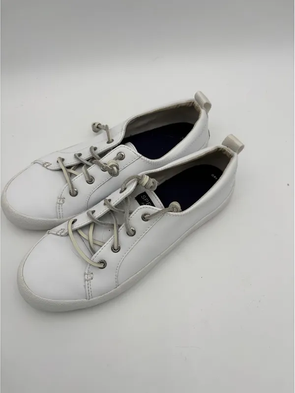 Sperry Woman’s 8.5 White Leather Casual Sneakers - Image 2