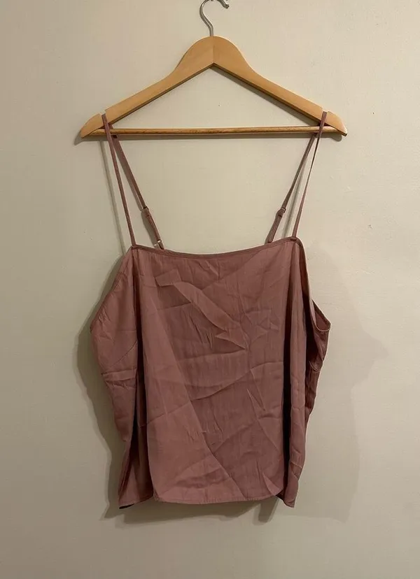 Old Navy Satin Lounge Tank Top in Pink Salt Size 2X NEW WITH TAGS - Image 7
