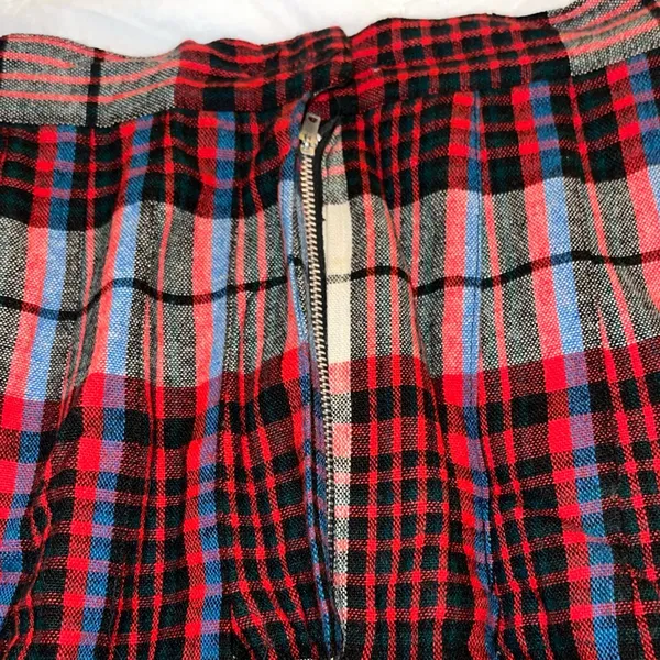 Vintage Plaid Women's Skirt Size 2 - Image 3