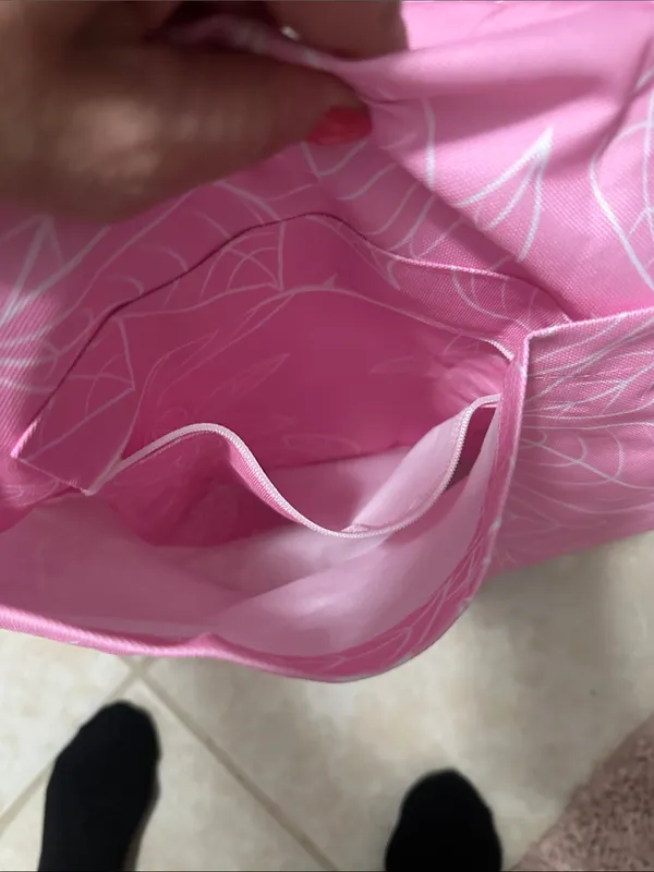 Source Unknown Pink with white Leaf-Print Yoga Mat Bag NWT - Image 4