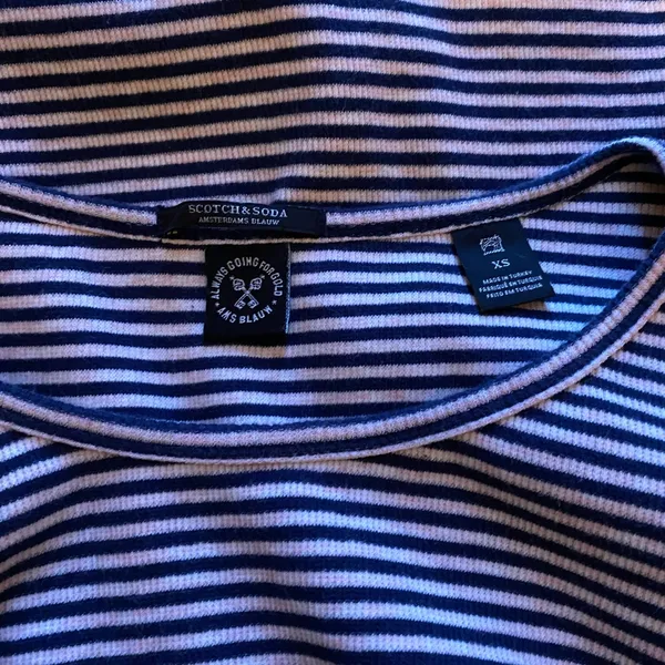 Scotch and Soda Striped Long Sleeve Tee with buttons on shoulder 💜 - Image 4