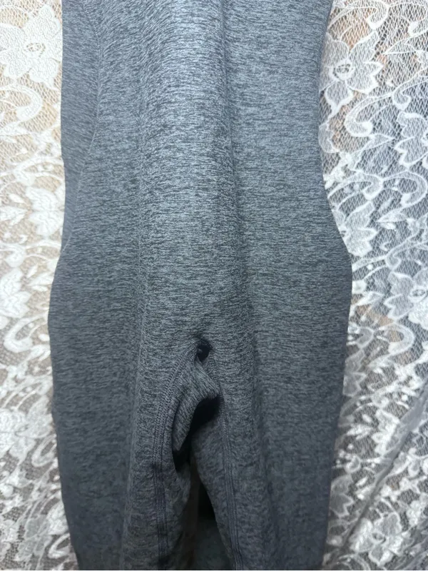 Bombshell Sportswear Charcoal Grey Scoop Neck criss cross back jumpsuit discont. - Image 4