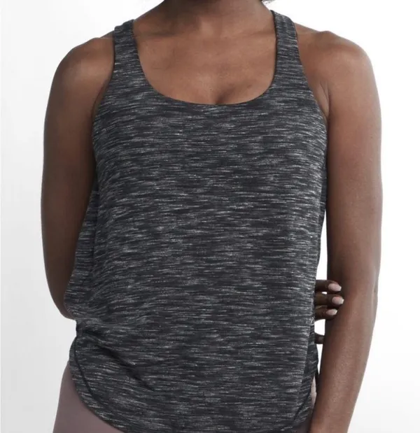 Athletic Tank with built in bra Savvi Black Size L - Image 8