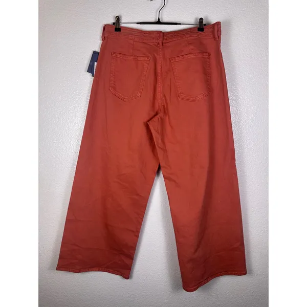 Universal Thread High-Rise Sailor Wide‎ Leg Pants Red Orange 16 New - Image 2