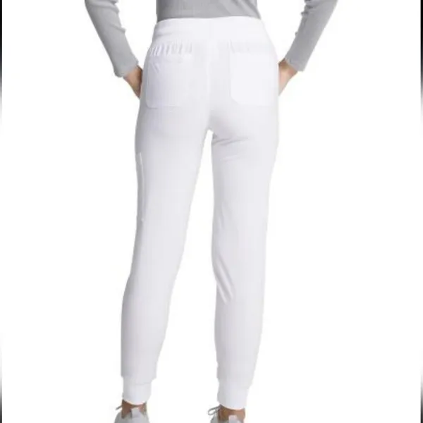 Dickies medical EDS Essentials contemporary white jogger scrubs pants si… - Image 3