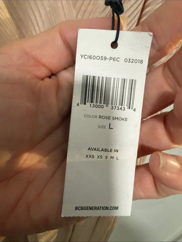 BCBGeneration *flawed* Sleeveless V-Neck Maxi Dress in Blush Pink Size Large - Image 8