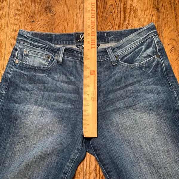 Y2K Lucky Brand Neopolitan Easy‎ Rider Faded Blue Jeans Womens 10/30 Bootcut - Image 9