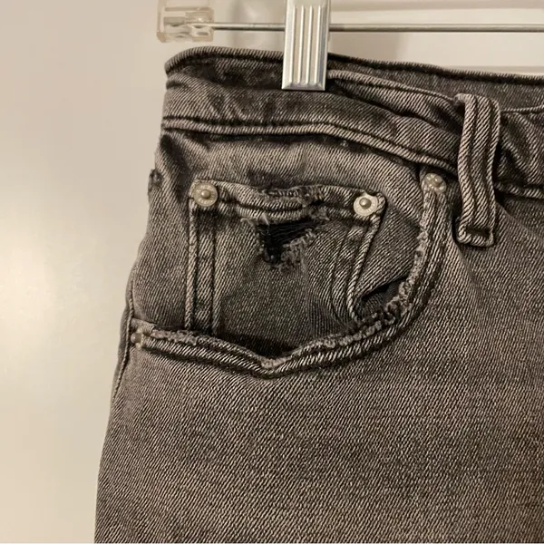 Black Ultra High Rise Ankle Straight Jeans - Image 4
