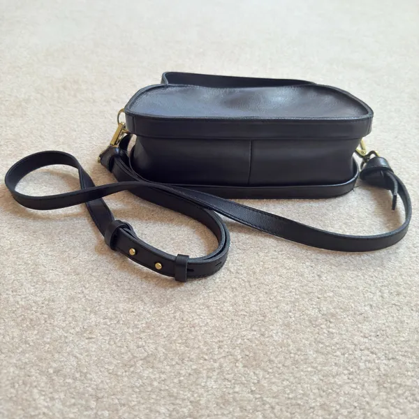 Madewell Sydney Black Leather Zip Top Small Crossbody Bag Convertible - Image 11