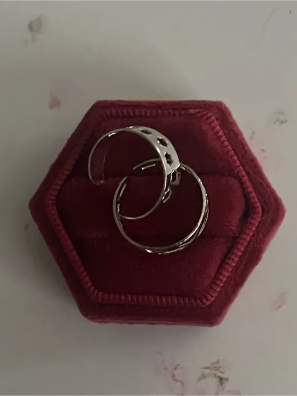 Stainless Steel Silver (2) Piece Set of Toe Rings Adjustable NWT - Image 2