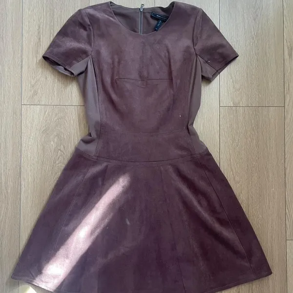 BCBGMAXAZRIA Suede A-line dress - Image 4