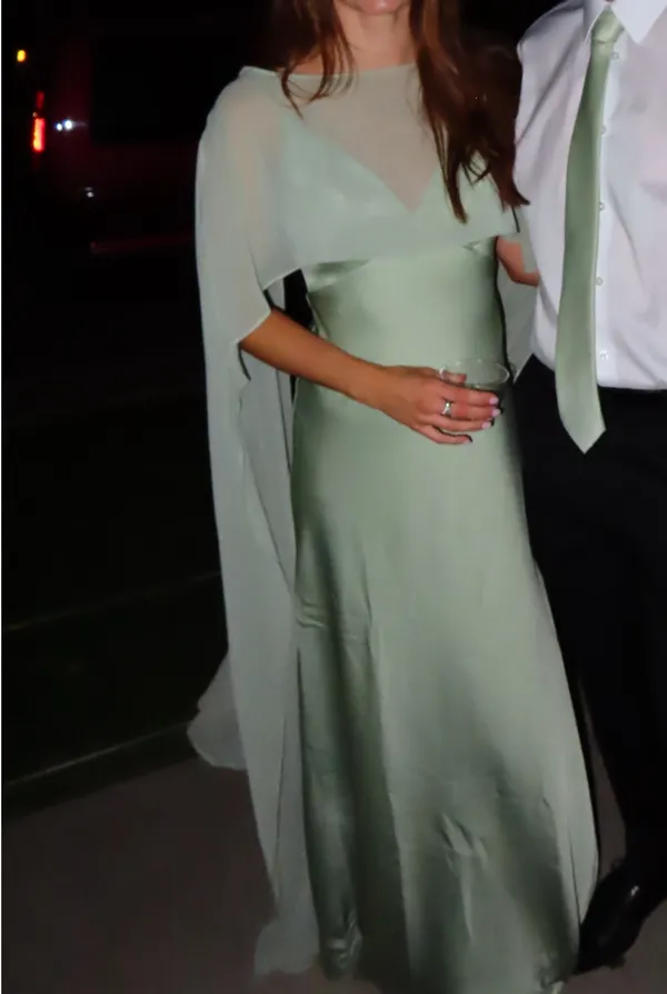 Azazie Dusty Sage Dress - Image 5