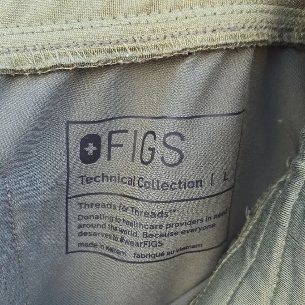 Figs Women's Olive Joggers with Yellow Drawstring - Image 2