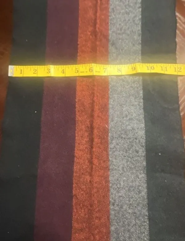 Made In Scotland 100% Cashmere Multi-Color Striped Winter Scarf - Image 3