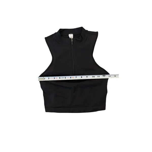 Lululemon Seamless Half Zip Training Tank Black Cropped Mock Neck Size 4 NEW - Image 5