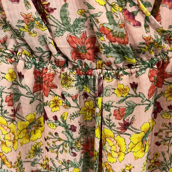 Loft Long Sleeve Floral Wrap Mini Dress Pink Fall Wedding Guest‎ XS - Image 6