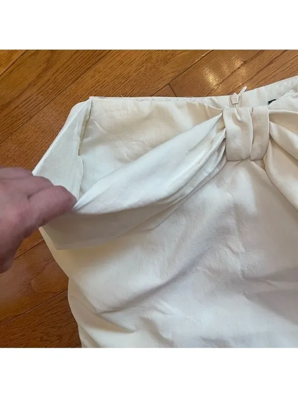 Zara Skirt Voluminous 3D Bow Mini Cream Sz M BarbieCore, Balletcore, Soft Glam - Image 7