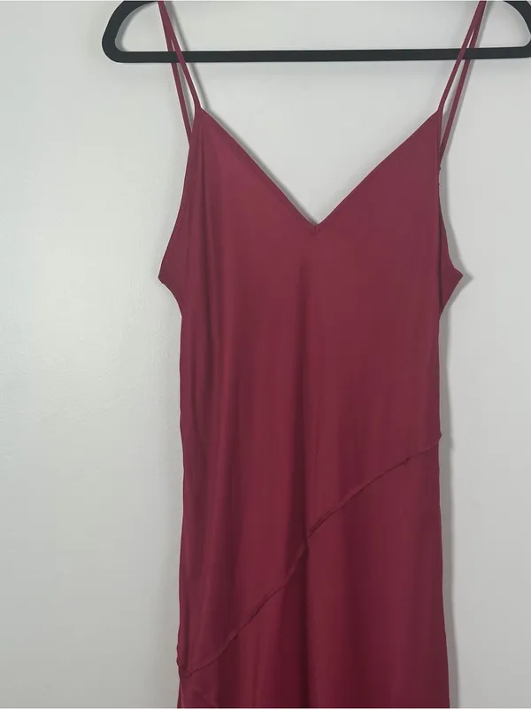 Anthropologie Saturday Sunday Women’s Small Berry Pink Midi Slip Dress - Image 3