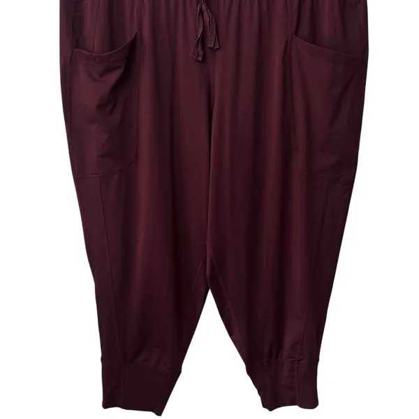 NEW Fabletics Maj Pocket Pant‎ Burgundy Moisture Wicking Athletic Outdoors 1X - Image 4