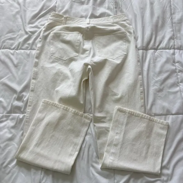 Ellen‎ Tracy Womens Size 6 White Jeans Cotton Beach Summer Classic City - Image 8