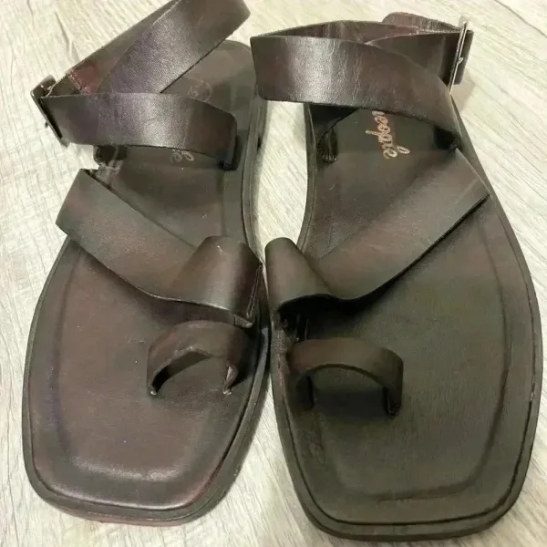 Free People Romeo Leather Wrap Sandals Mocha Brown‎ $98 Fairy Peasant Hippie - Image 2