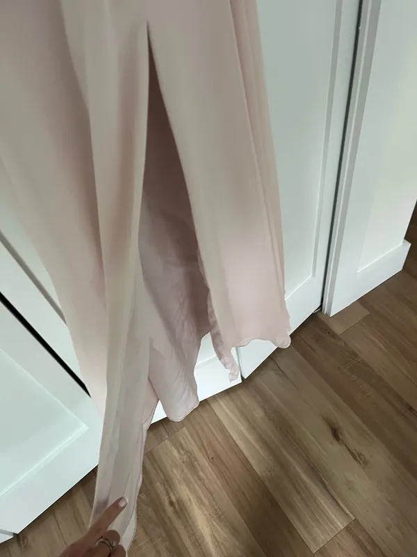 Azazie Bridesmaid Dress Aaron Blushing Pink - Image 3