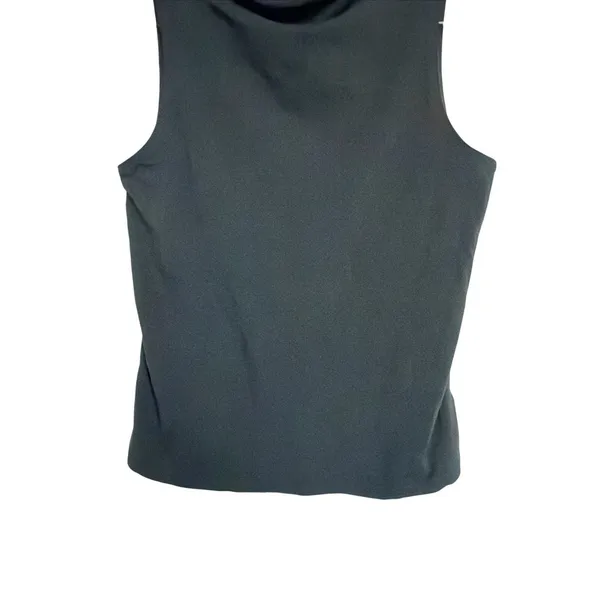 Athleta Womens‎ Mock Neck Sleeveless Tank Top Black Cotton Blend Size S Small - Image 5