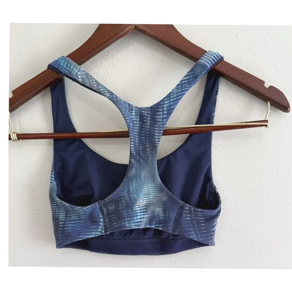 Lululemon Wunder Train Bra‎ Medium Support Shapeshifter Flux Blue Multi size 2 - Image 3
