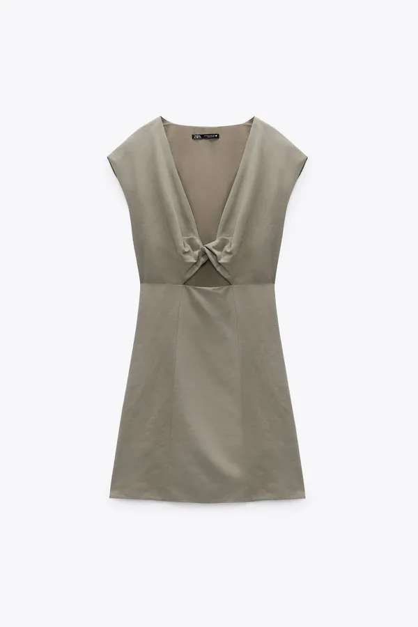 ZARA twist front cutout mini dress —NWOT double lined - Image 4