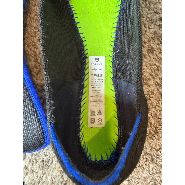 ROTHYS The Flat Round Toe Black Knit Ballet Flat Size 8.5‎ - Image 6