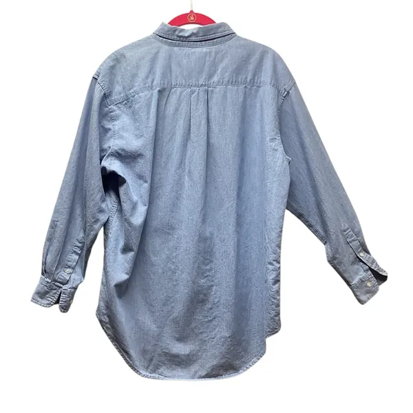 Cambridge Dry Goods 100% Cotton Chambray shirt Light Denim Size 10 - Image 2