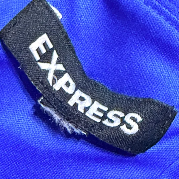 Express Royal Blue Deep V-Neck Sleeveless Straight Leg Jumpsuit Square Back - Image 6