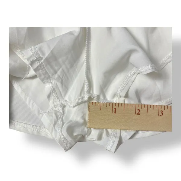 Selfie Leslie White Candy Strapless Layered Ruffle Hem Romper Size XS Party - Image 4