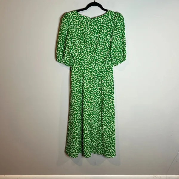 NWT WAYF green floral daisy midi dress - Image 6
