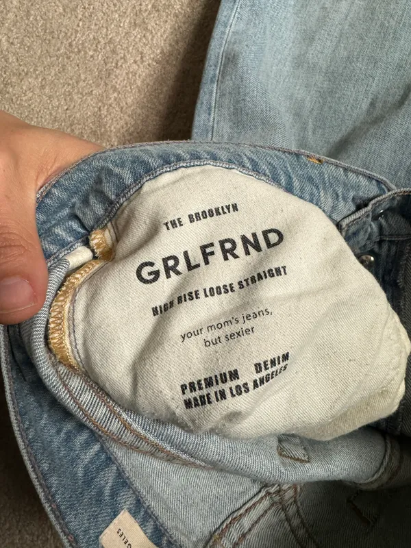 GRLFRND Brooklyn High Rise Loose Straight Jeans - Image 6