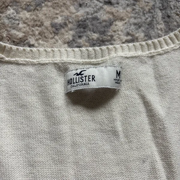 M Hollister babydoll cream sweater - Image 2