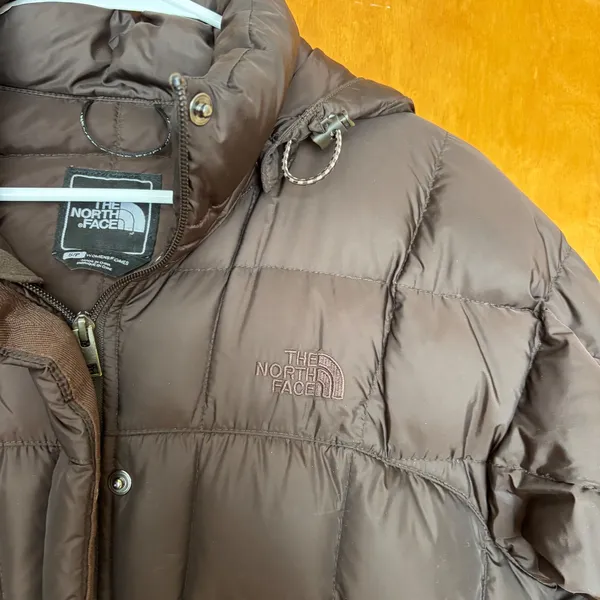 The North Face Metropolis 600 Fill Down Parka Brown Women Small Puffer Coat Hood - Image 3