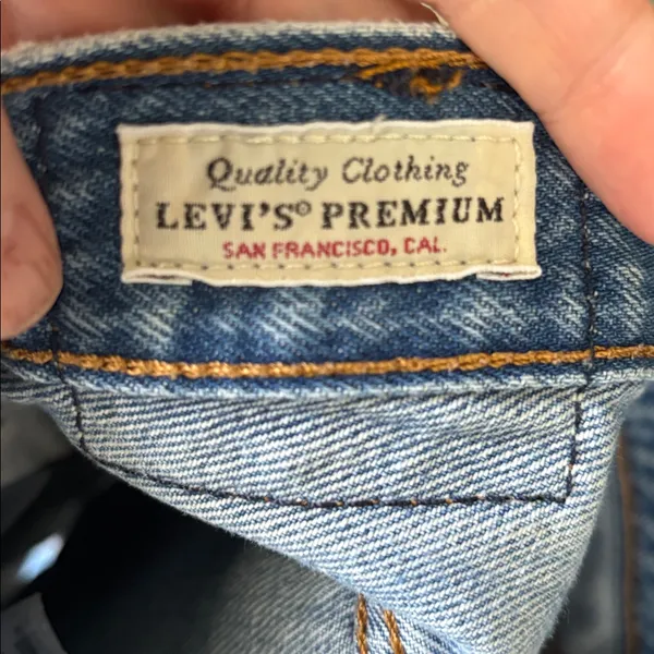 Levi’s button fly high waisted jean‎ shorts waist size 24” - Image 3