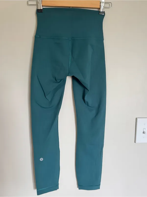 Lululemon Wunder Train High-Rise Crop 23” Green Jasper Turquoise Legging Size 2 - Image 6