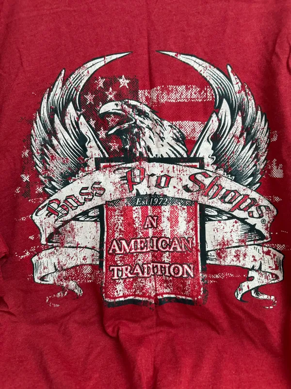 Bass Pro Shops Mens Red Graphic T Shirt - Image 2